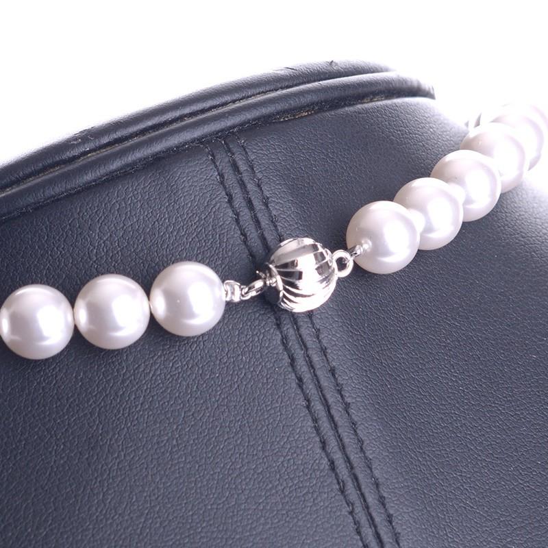 aurora スワロフスキーパールネックレス 8mm ホワイトパール650 全長