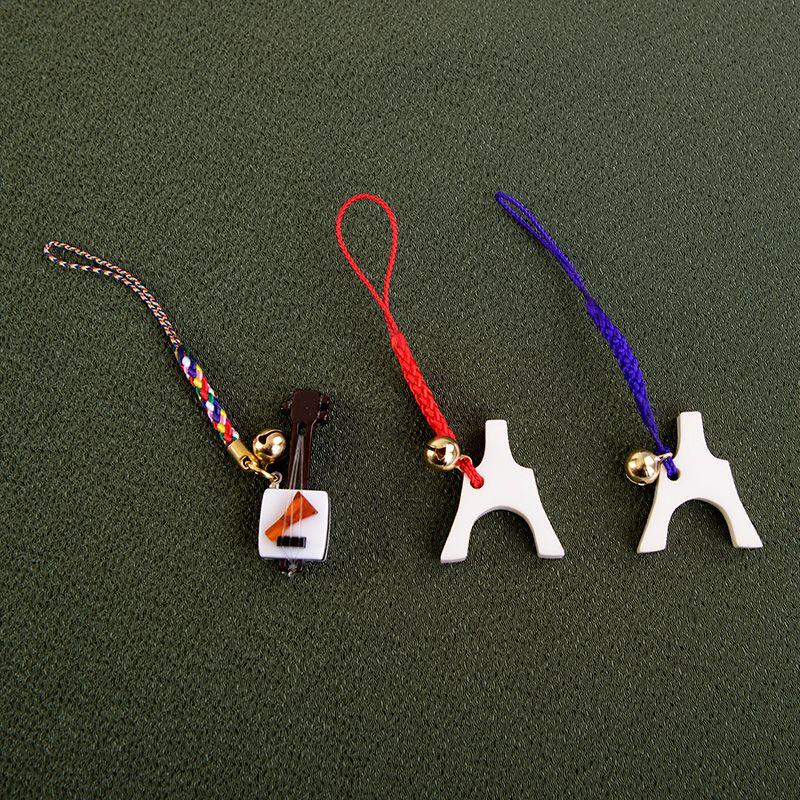 aurora 三味線ストラップ 三絃キーホルダー 三弦根付 生田流 山田流 和