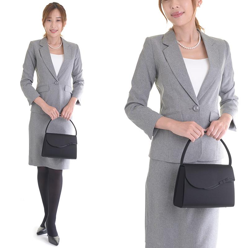 フォーマルバッグ 波リボン 日本製 はっ水 撥水 大きめ ブラックフォーマルバッグ 葬儀 バッグ 葬式 バッグ 通夜 弔事 黒 ブラック 入学式 aurora フォーマルバッグ 波リボン 日本製 はっ水 撥水 大きめ