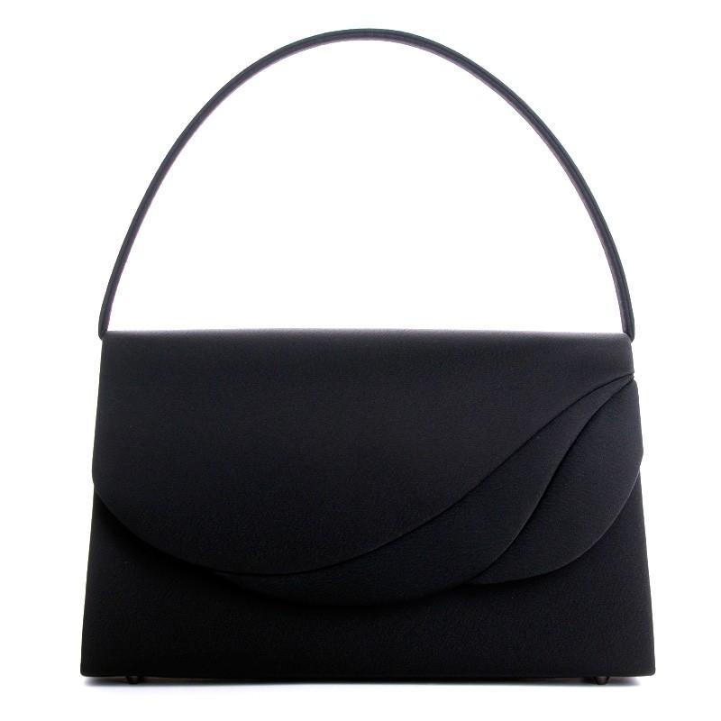 aurora ブラック フォーマルバッグ ウェーブ 黒 撥水 はっ水