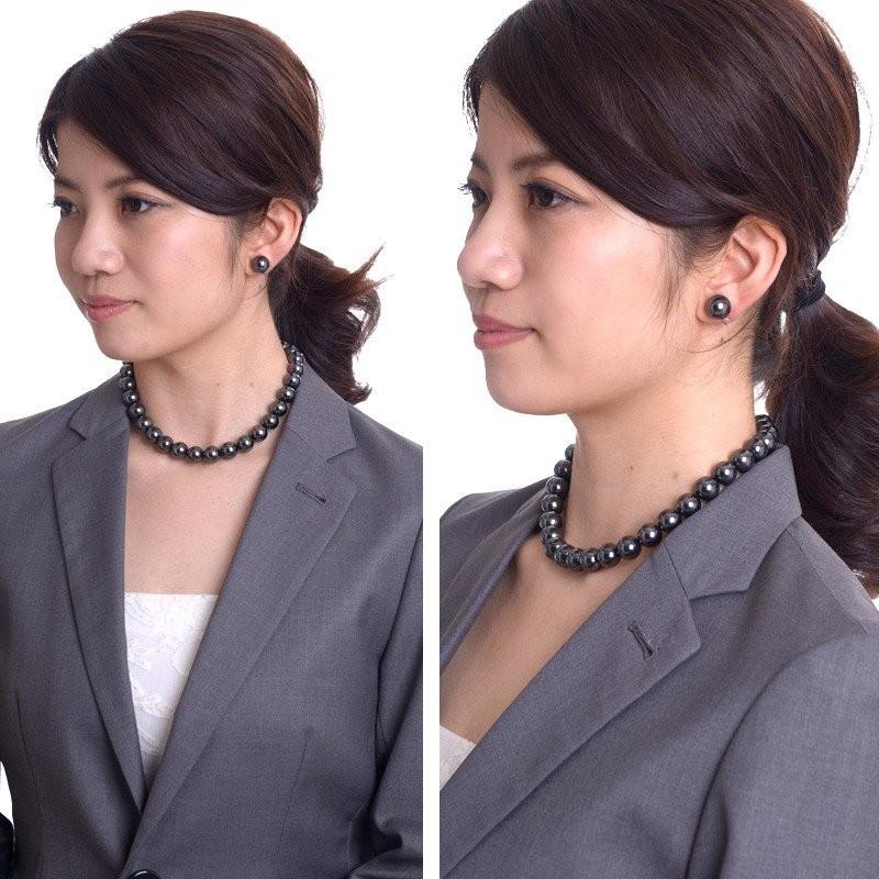 aurora(ファッション) 高級12mm花珠南洋黒蝶オーロラ本貝パール