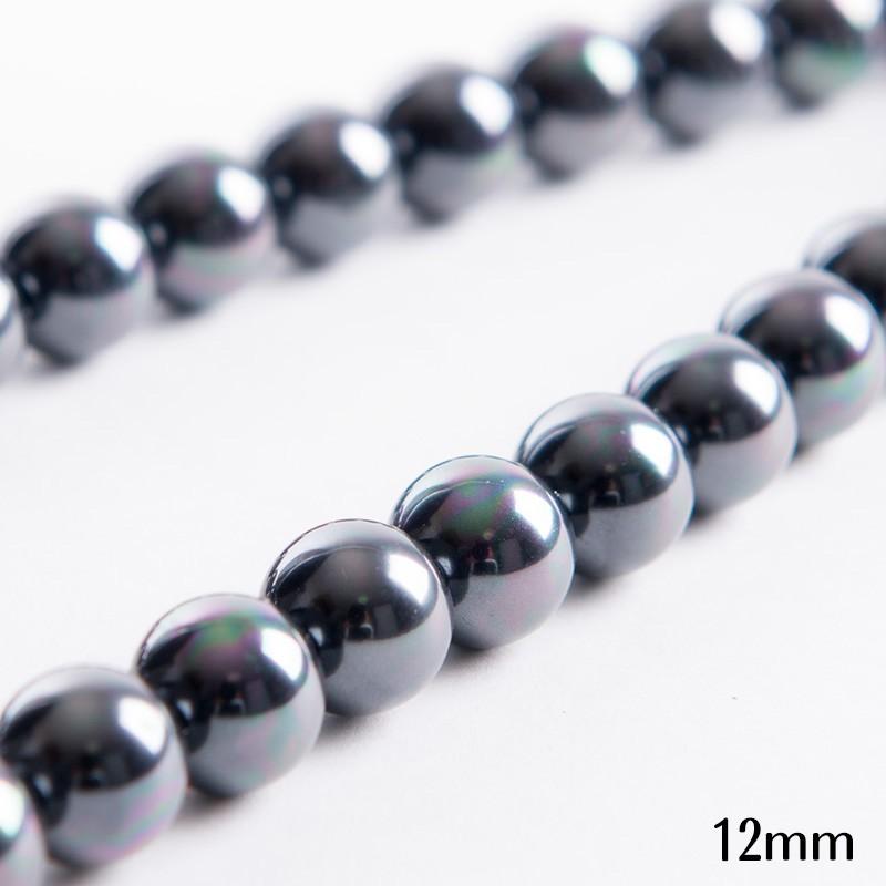 aurora 20インチ 12mm 花珠南洋黒蝶オーロラ本貝パール ネックレス