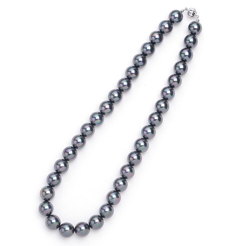 【アンティーク極美品】17.5mm特大珠 南洋系パール 103g 重厚感 セット aurora 17インチ高級12mm花珠南洋黒蝶オーロラ本貝パールネックレス