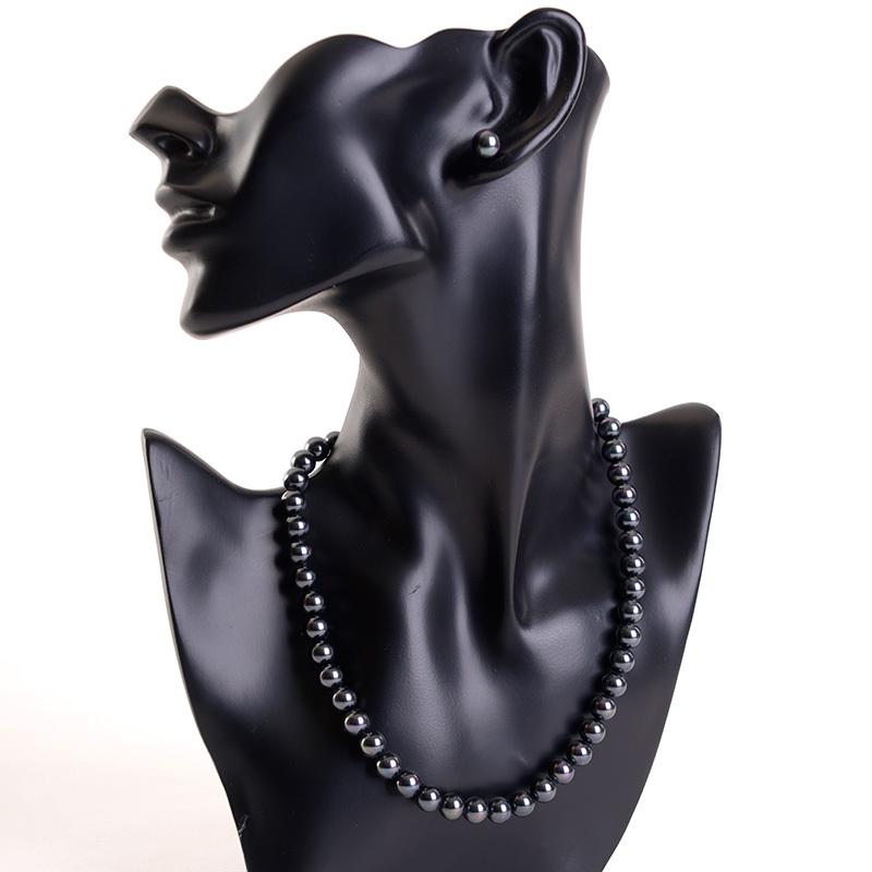 aurora 高級8mm南洋黒蝶花珠オーロラ本貝パールネックレスイヤリングor