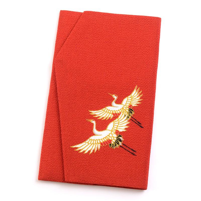 aurora ちりめん友禅ふくさ2枚セット 慶弔両用紙箱入 金封刺繍袱紗