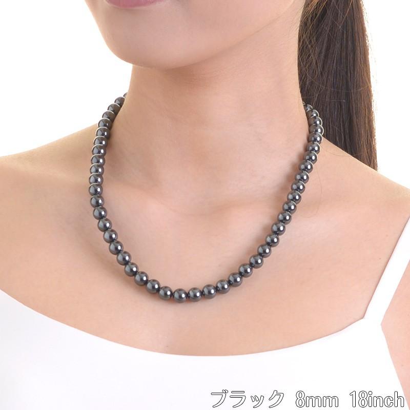 aurora(ファッション) 日本製8mm本貝パールネックレス 18インチ