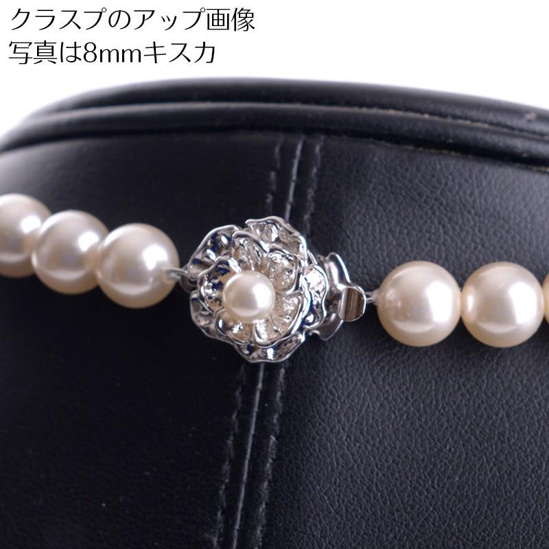 日本製10mm本貝パールネックレス イヤリングorピアスセット 16インチ 17インチ 18インチ 職人手作り品 | aurora(ファッション) | 03