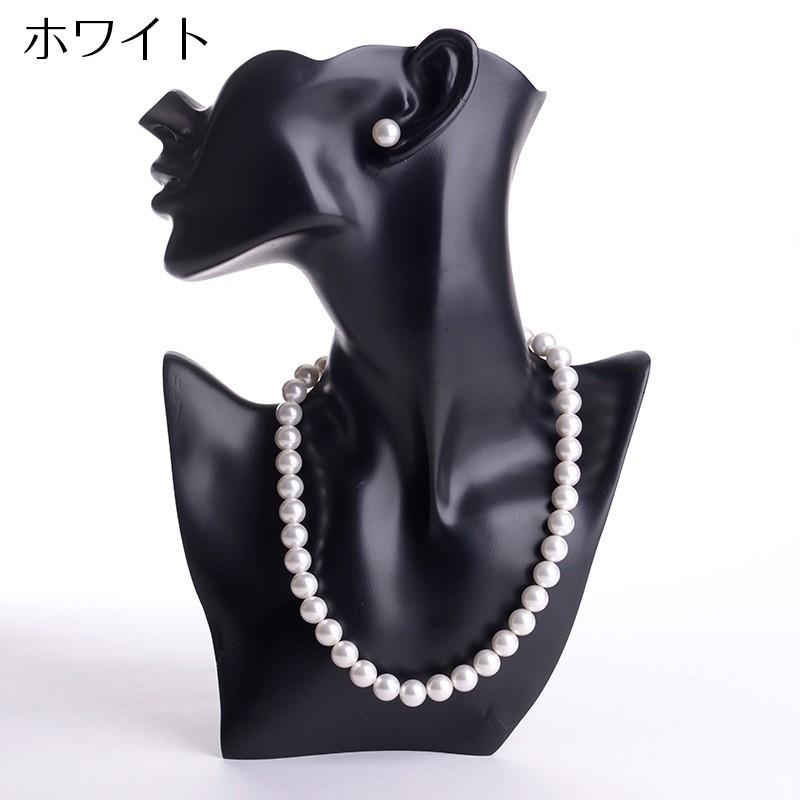 日本製10mm本貝パールネックレス イヤリングorピアスセット 16インチ 17インチ 18インチ 職人手作り品 | aurora(ファッション) | 06