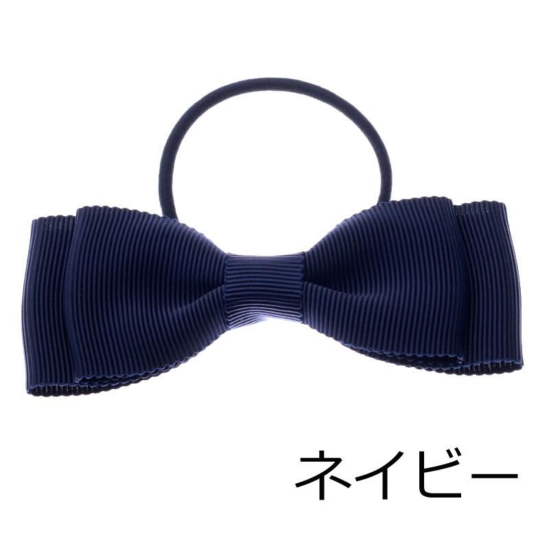 aurora グログランリボンヘアゴムポニー大 日本製ヘアアクセサリー