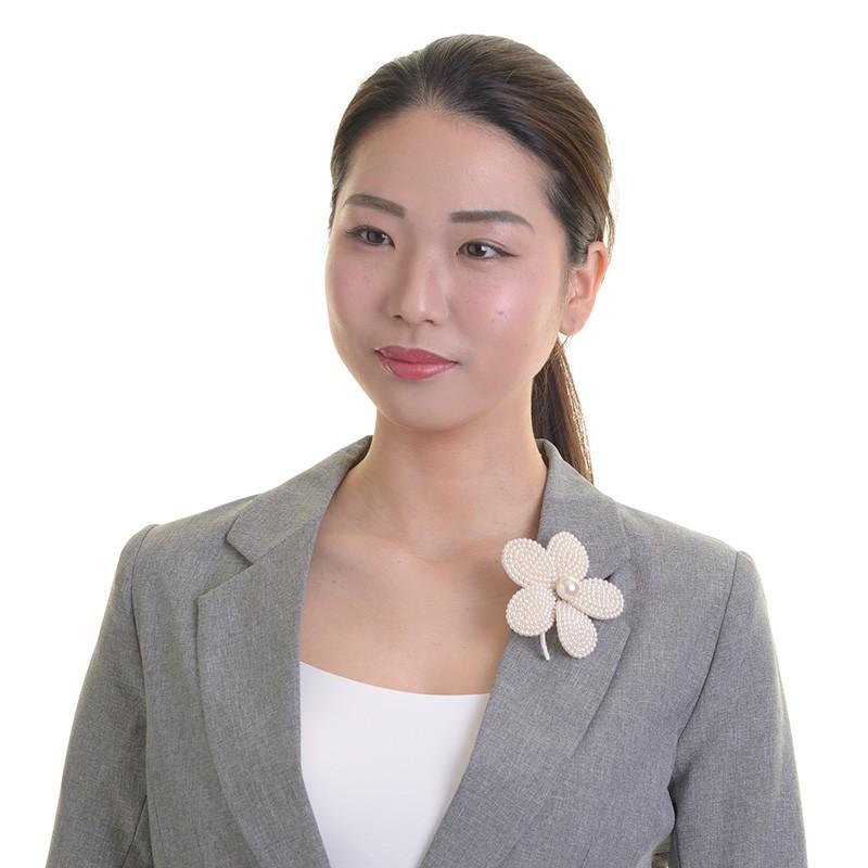 aurora 日本製パールレースコサージュ ブローチ 入学式 入園式 卒業式