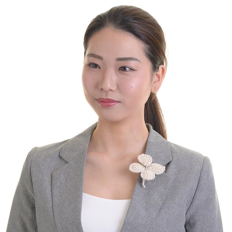 aurora 日本製パールビーズコサージュ ブローチ 入学式 入園式 卒業式