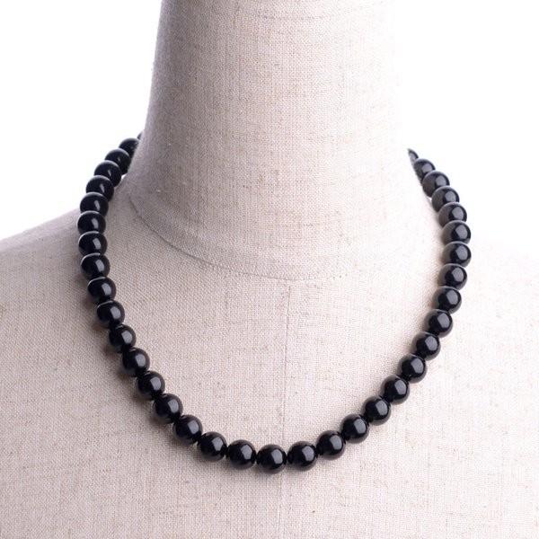 【刻印有】ヴィクトリアンジェット グラデーション ネックレス 6-10mm 刻印有】ヴィクトリアンジェット グラデーション ネックレス 6-10mm