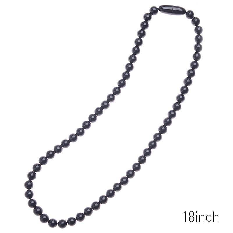aurora 天然ジェットネックレス 日本製 7.5mm 16インチ 17インチ 18 