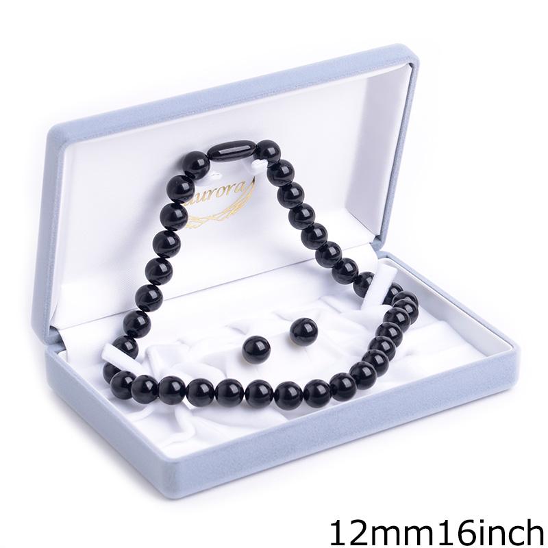 aurora(ファッション) 天然ジェットネックレス 12mm珠セット aurora(ファッション) 天然ジェットネックレス 12mm珠セット