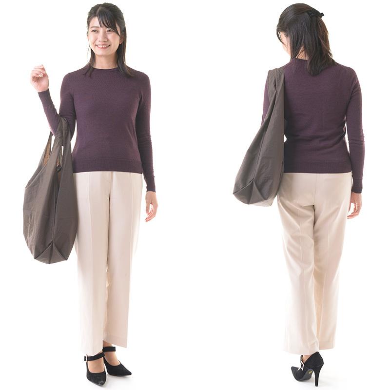 aurora 日本製エコバッグ Lサイズ 大きめ ゆったり マチ広 レジ袋