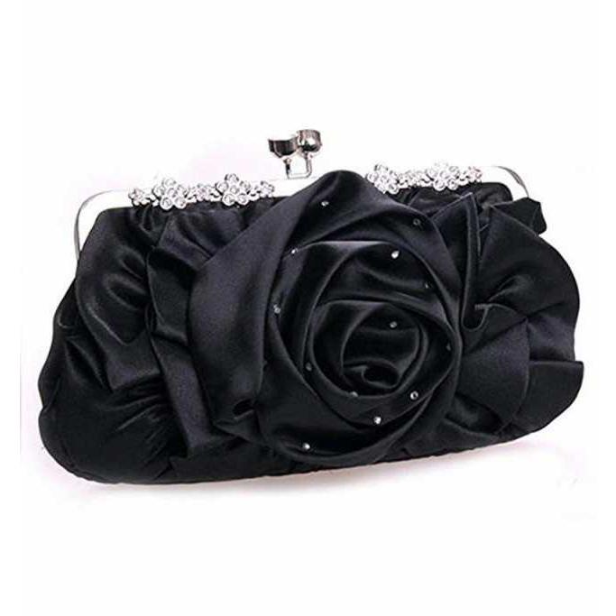 aurora パーティーバッグ ストーンコサージュ 結婚式 : アウローラ