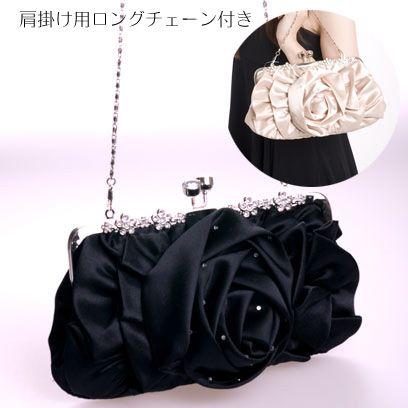 aurora パーティーバッグ ストーンコサージュ 結婚式 : アウローラ