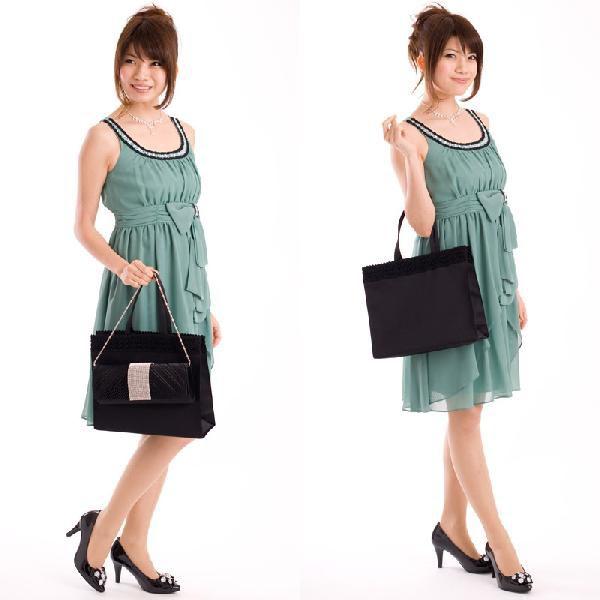 aurora サブバッグ A4横型 ブラックフォーマルバッグ 黒 撥水 はっ水