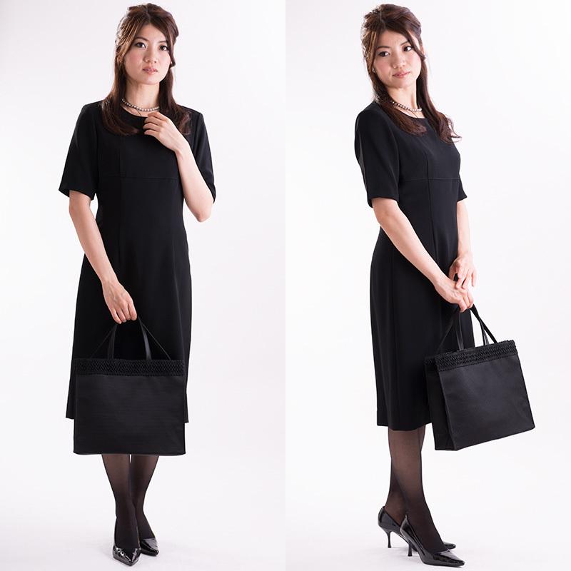 サブバッグ A4横型 ブラックフォーマルバッグ 黒 撥水 はっ水 大きめ 葬儀 結婚式 冠婚葬祭 お受験 入学 卒業 喪服 | aurora(ファッション) | 07