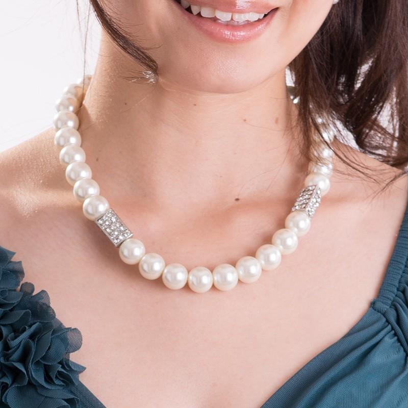 aurora 日本製ガラスパールロンデルショートネックレス : アウローラ 