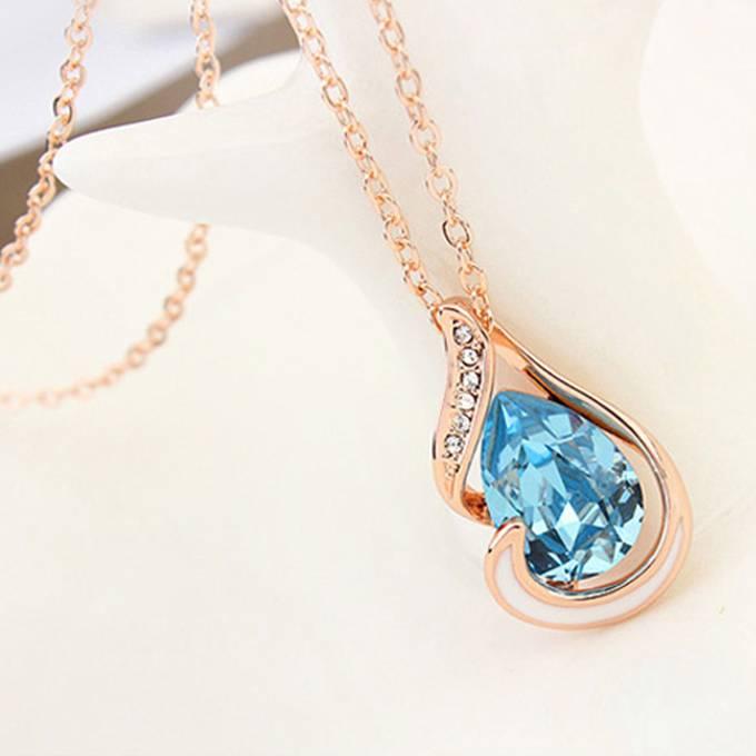 クーポンで10％OFF ネックレス レディース スワロフスキー ティアドロップ カラー3色 ローズ タンザナイト アクアマリン 大粒 シンプル プレゼント ギフト |  | 06