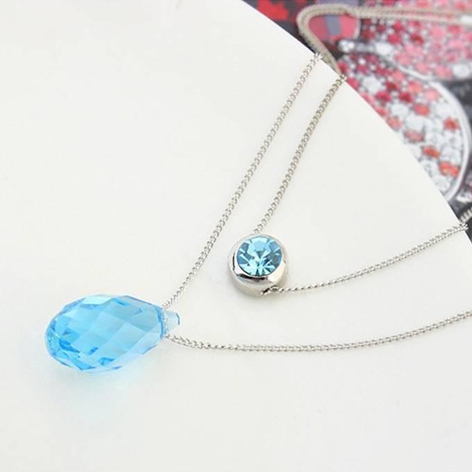 クーポンで10％OFF ネックレス レディース スワロフスキー ドロップ 