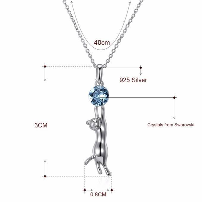 ネックレス レディース スワロフスキー ぶらさがり猫 ネコ キャット ラウンド ヴィトレイルライト 紫 可愛い プレゼント ギフト |  | 02