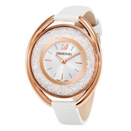 品質検査済 腕時計 スワロフスキー レディース Swarovski Women's Crystalline Quartz Stainless Steel/White Leather Watch 5230946, 手稲区 2082ac30