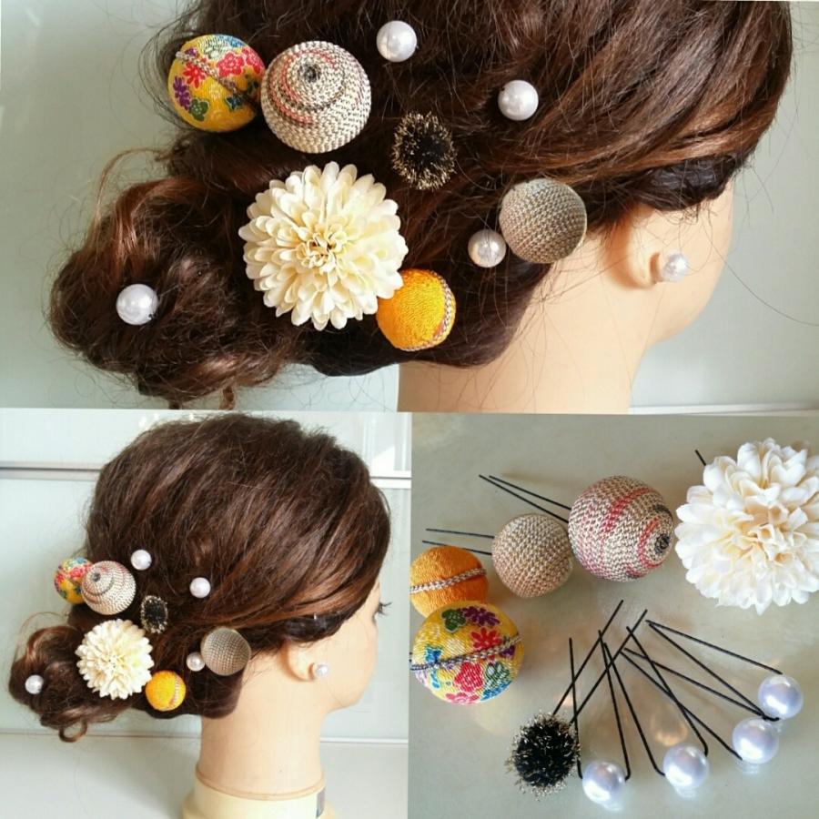 マム ちりめんボールの可愛らしい髪飾り 浴衣 披露宴 結婚式 卒業式に Pbe8a00bf6 おしゃれ髪飾り 通販 Yahoo ショッピング