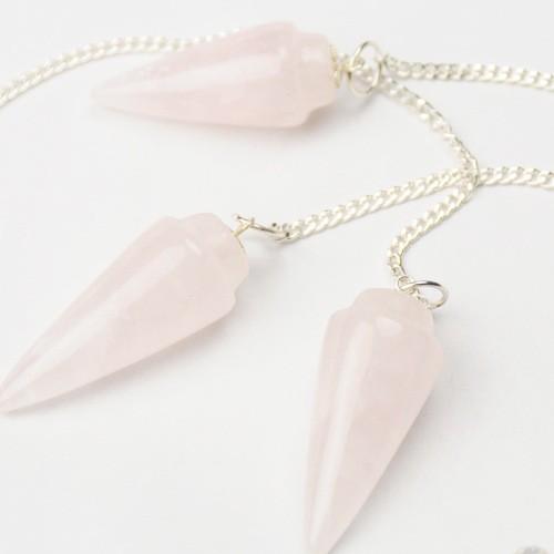 ローズクォーツペンジュラム（ラディッシュ）　フーチ　振り子　占い　リーディング　ペンデュラム |  | 01