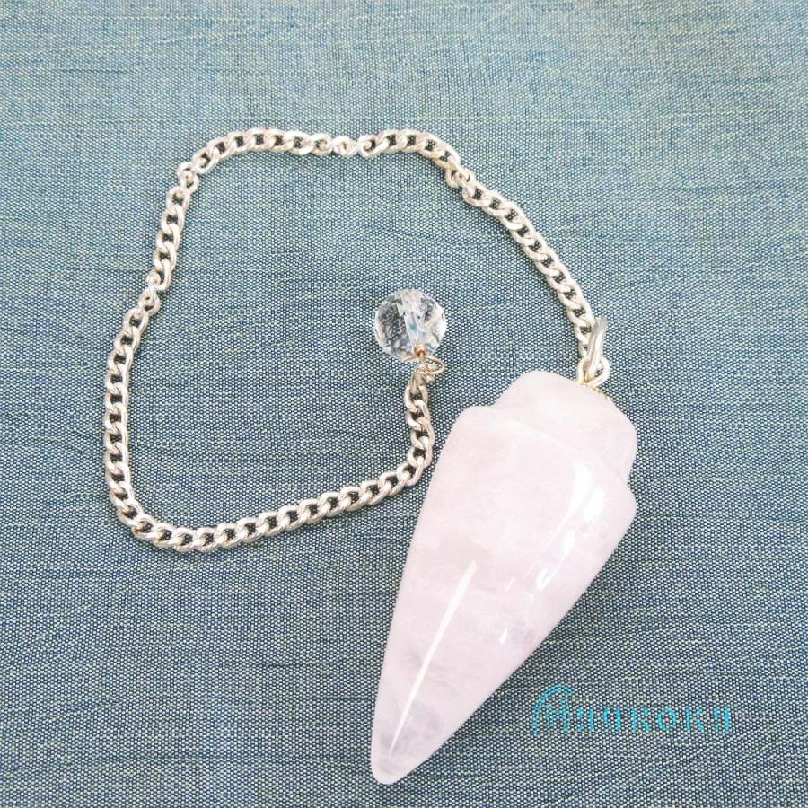 ローズクォーツペンジュラム（ラディッシュ）　フーチ　振り子　占い　リーディング　ペンデュラム |  | 02