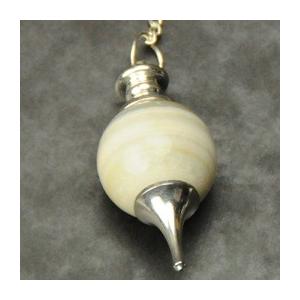 ホワイトアゲートペンジュラム（ポイント）　フーチ　振り子　占い　リーディング　ペンデュラム | 