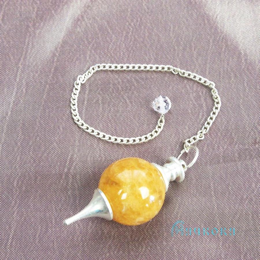 イエローアゲートペンジュラム（ポイント）　フーチ　振り子　占い　リーディング　ペンデュラム |  | 02