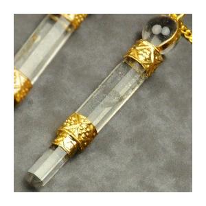 水晶ペンジュラム（ゴールド）　フーチ　振り子　占い　リーディング　ペンデュラム | 