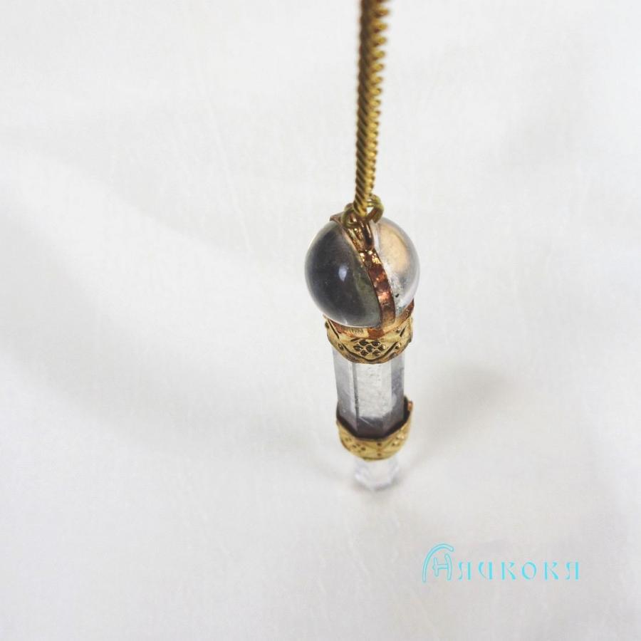 水晶ペンジュラム（ゴールド）　フーチ　振り子　占い　リーディング　ペンデュラム |  | 04