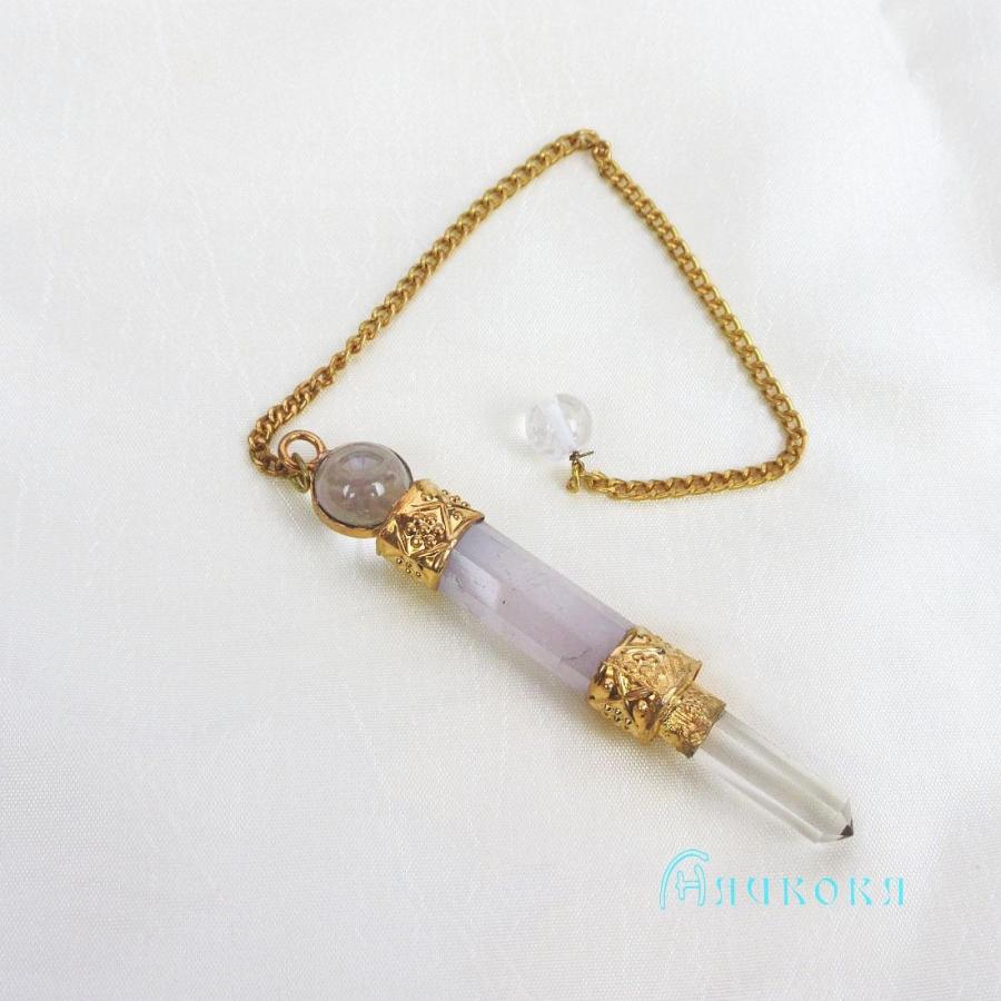 ローズクォーツペンジュラム（ゴールド）　フーチ　振り子　占い　リーディング　ペンデュラム |  | 01