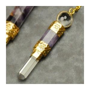 アメジストペンジュラム（ゴールド）　フーチ　振り子　占い　リーディング　ペンデュラム | 