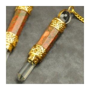 ブラッドストーンペンジュラム（ゴールド）　フーチ　振り子　占い　リーディング　ペンデュラム | 