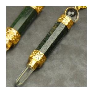 モスアゲートペンジュラム（ゴールド）　フーチ　振り子　占い　リーディング　ペンデュラム | 