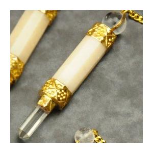 ホワイトアゲートペンジュラム（ゴールド）　フーチ　振り子　占い　リーディング　ペンデュラム | 