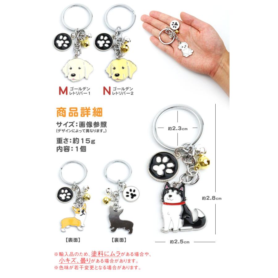 犬 キーホルダー 肉球 リング ドッグ キーリング チャーム マルチーズ