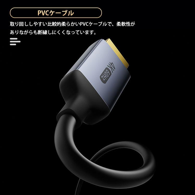 USB Type-C HDMI 変換ケーブル 3m 4K 60Hz 3重シールド ストレート C