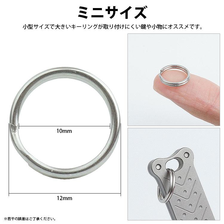 二重リング キーリング 10個セット ステンレス 外径12mm 内径10mm 二重
