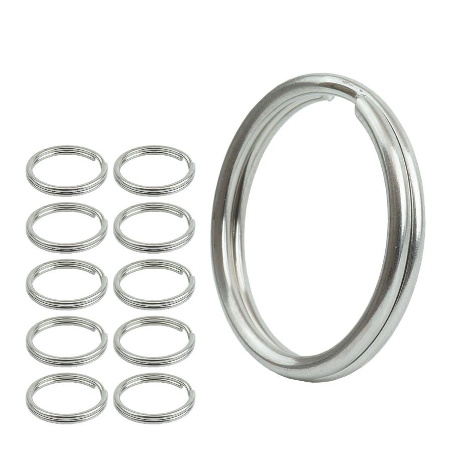 13shop キーリング　２個セット 二重リング キーリング 10個セット ステンレス 外径20mm 内径17mm 二重