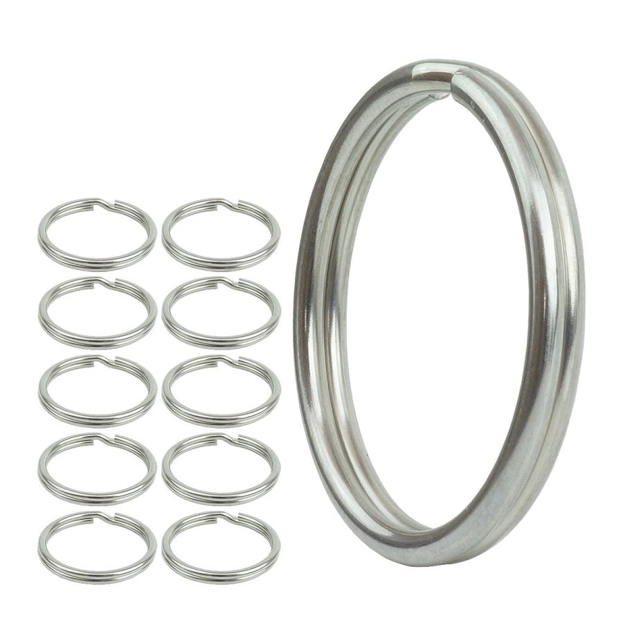 二重リング キーリング 10個セット ステンレス 外径30mm 内径25mm 二重
