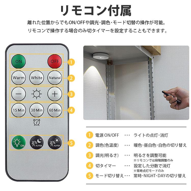 スポットライト 3個セット リモコン付き 人感センサー LEDライト 照明