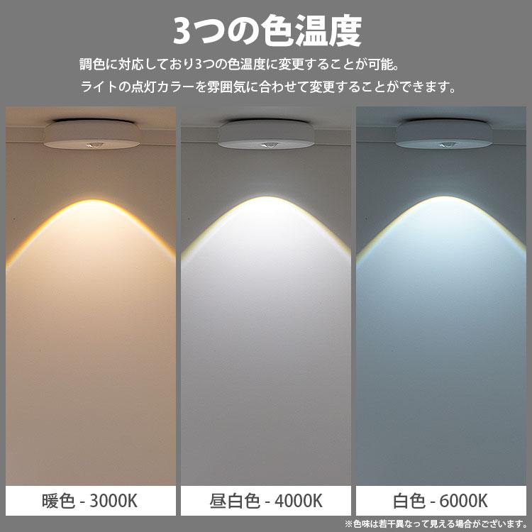 スポットライト 3個セット リモコン付き 人感センサー LEDライト 照明