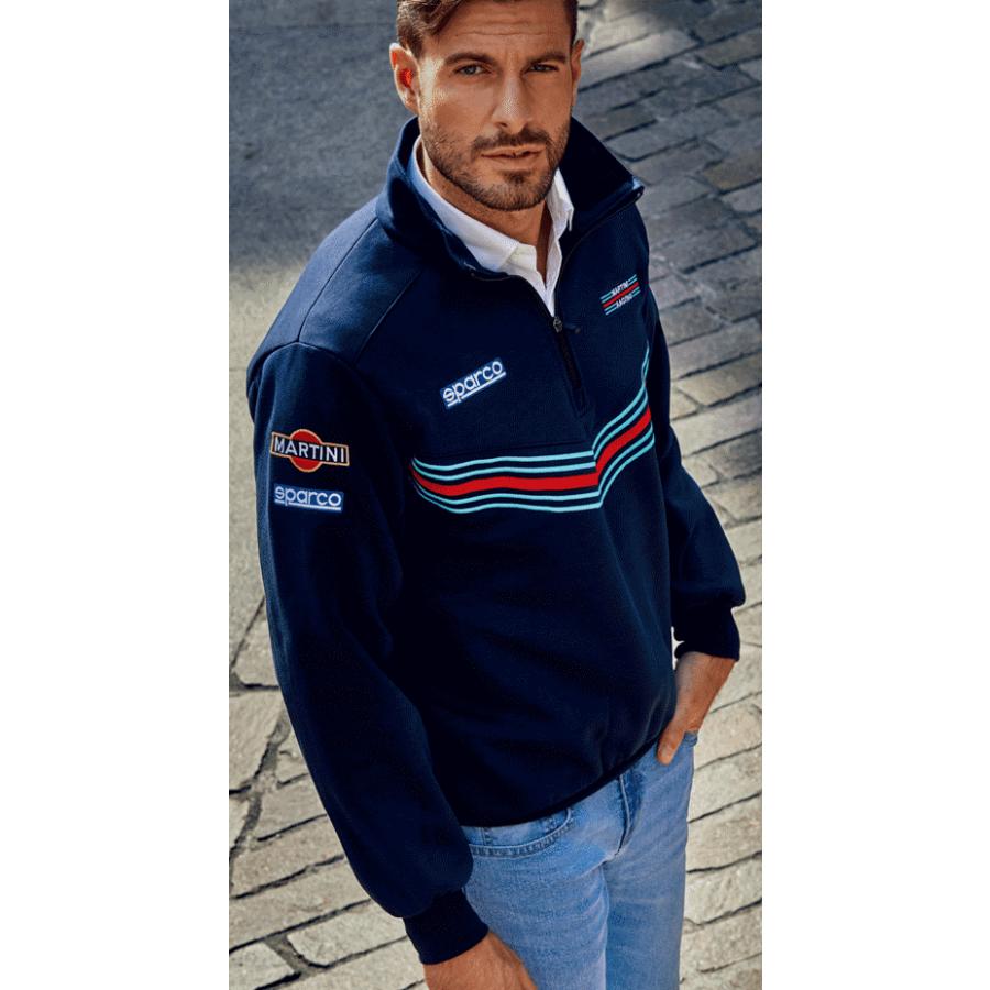Sparco MARTINI RACING HALF ZIP SWEATSHIRT スパルコ マルティニ レーシング ハーフジップスウェットシャツ 2024年NEWモデル_3