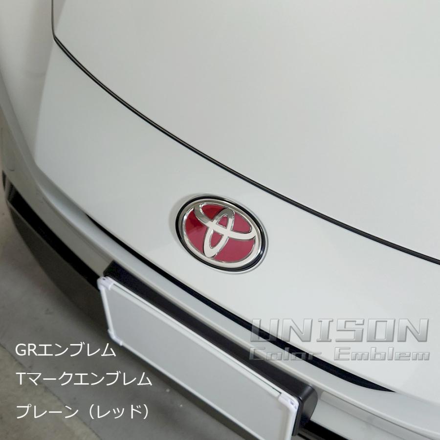 GRエンブレム（TマークW120） プレーンレッド（約120mm×82mm