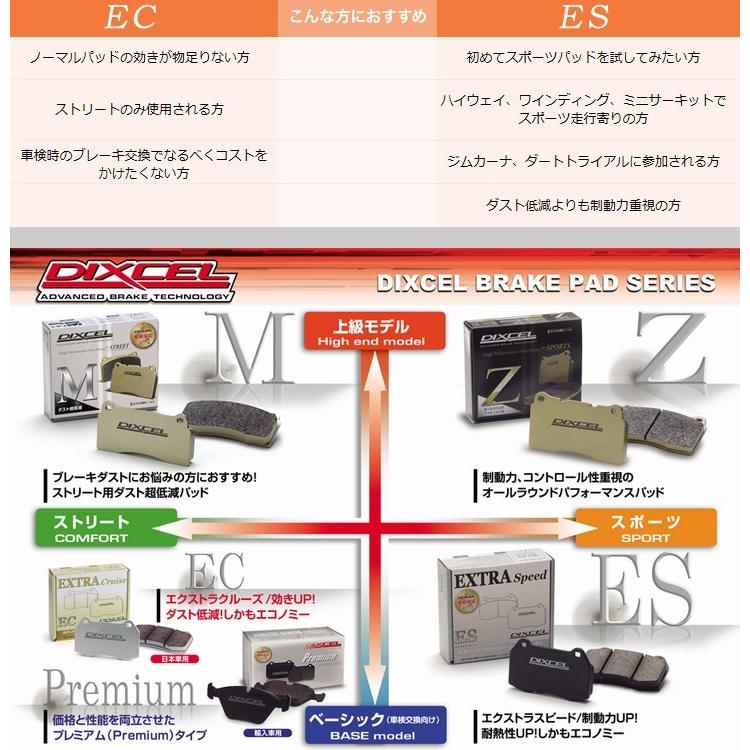 スバル インプレッサ  ブレンボ タイプRA除く ディクセル ESタイプ 前後用 ブレーキパッド